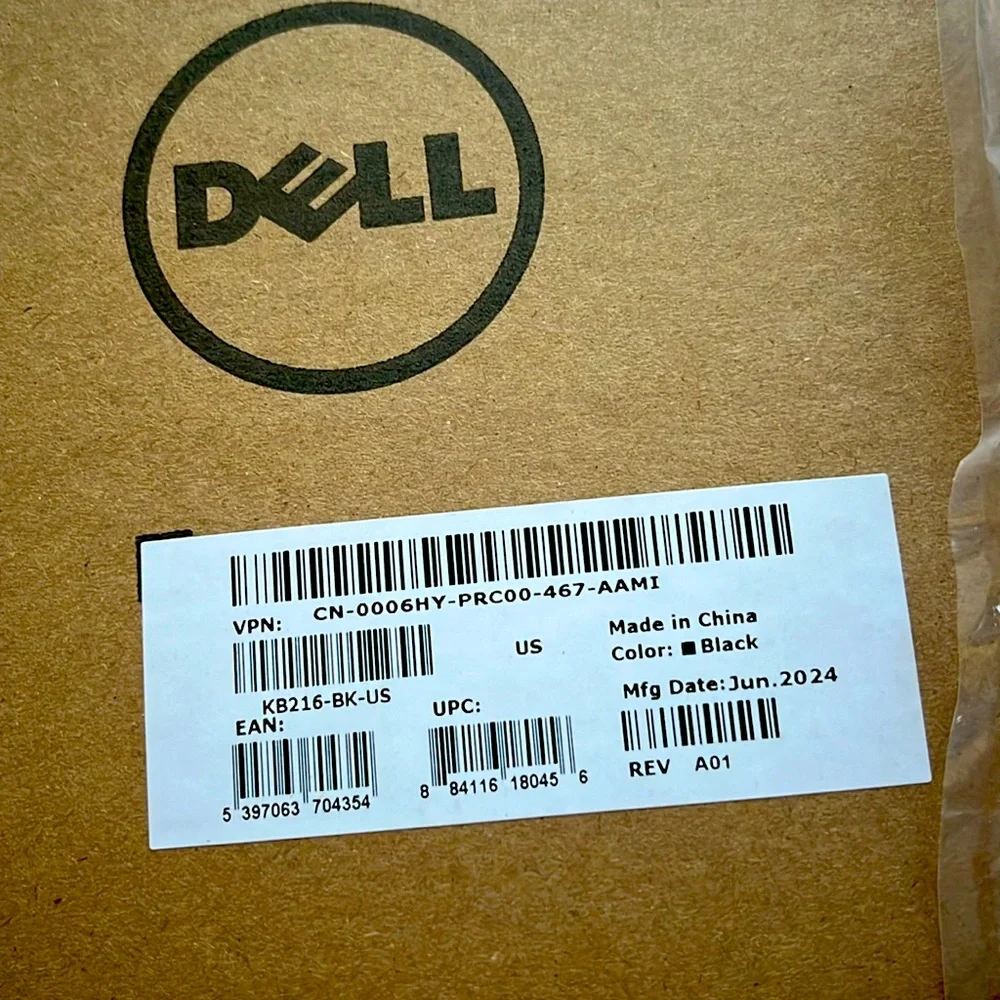 NIB Dell wired keyboard and mouse
